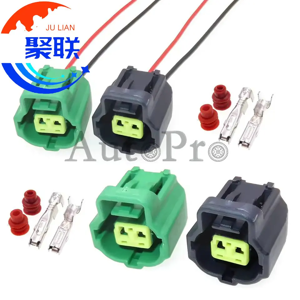 1Set 2Hole 184000-1 AC Assembly Car Coolant Temperature Sensor Connector 184004-1 Automobile Wire Cable Waterproof Socket