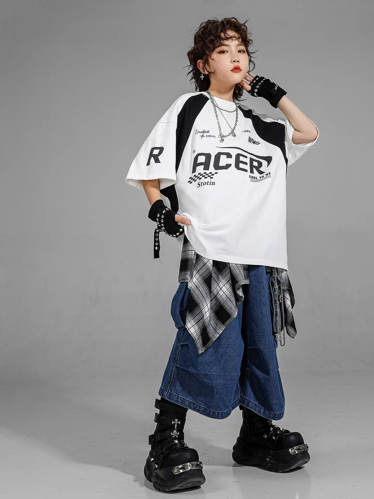 2025 garçons danse de rue Hip-hop vêtements de danse Jazz danse Costumes haut blanc bleu Shorts costume scène tenue défilé porter DQL11063
