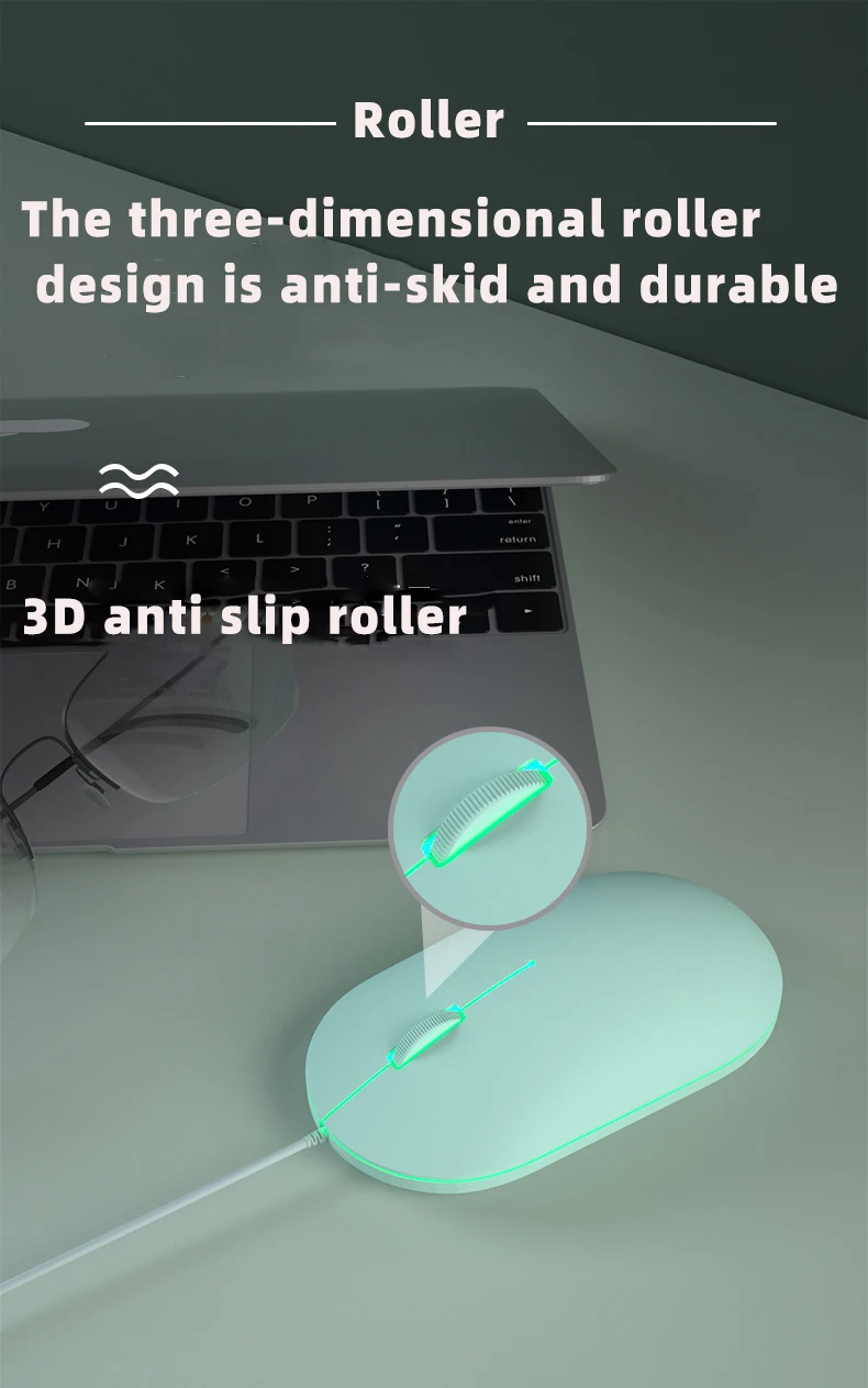 Mini Mouse P2 Wired Mini Mouse Home Office Laptop Desktop Luminous Cute Universal Mouse USB 1600 DPI Optical Creative Computer