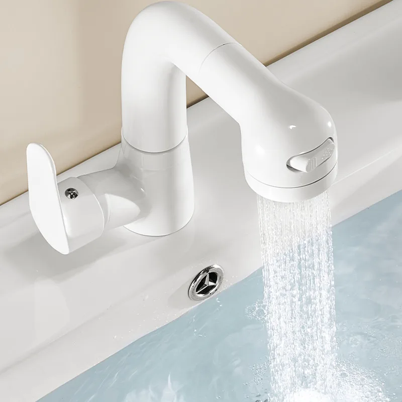 

Nordic Wind Bathroom Faucet Pull Type Lift Cold And Hot Faucet For Sink European High Appearance Level Basin Faucet
