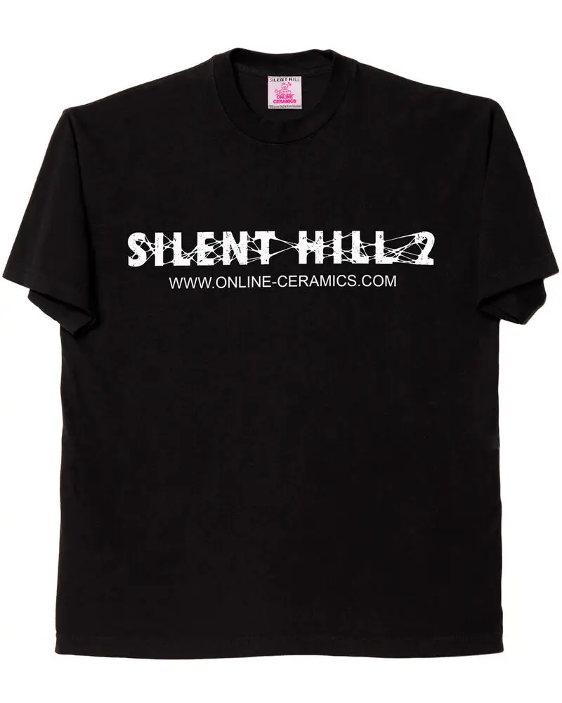 Online Ceramics Silent Hill 2 Logo Wife T-Shirt Off Black Game Tee - NEW