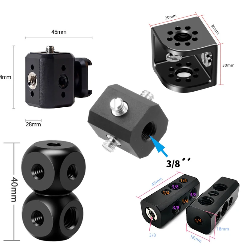Adapters ch raube vielseitige magische Würfel halterung für DSLR-Kamera halter Regenschirm halterung Blitzlicht Mikrofon Stativ Kugelkopf – Detail 1