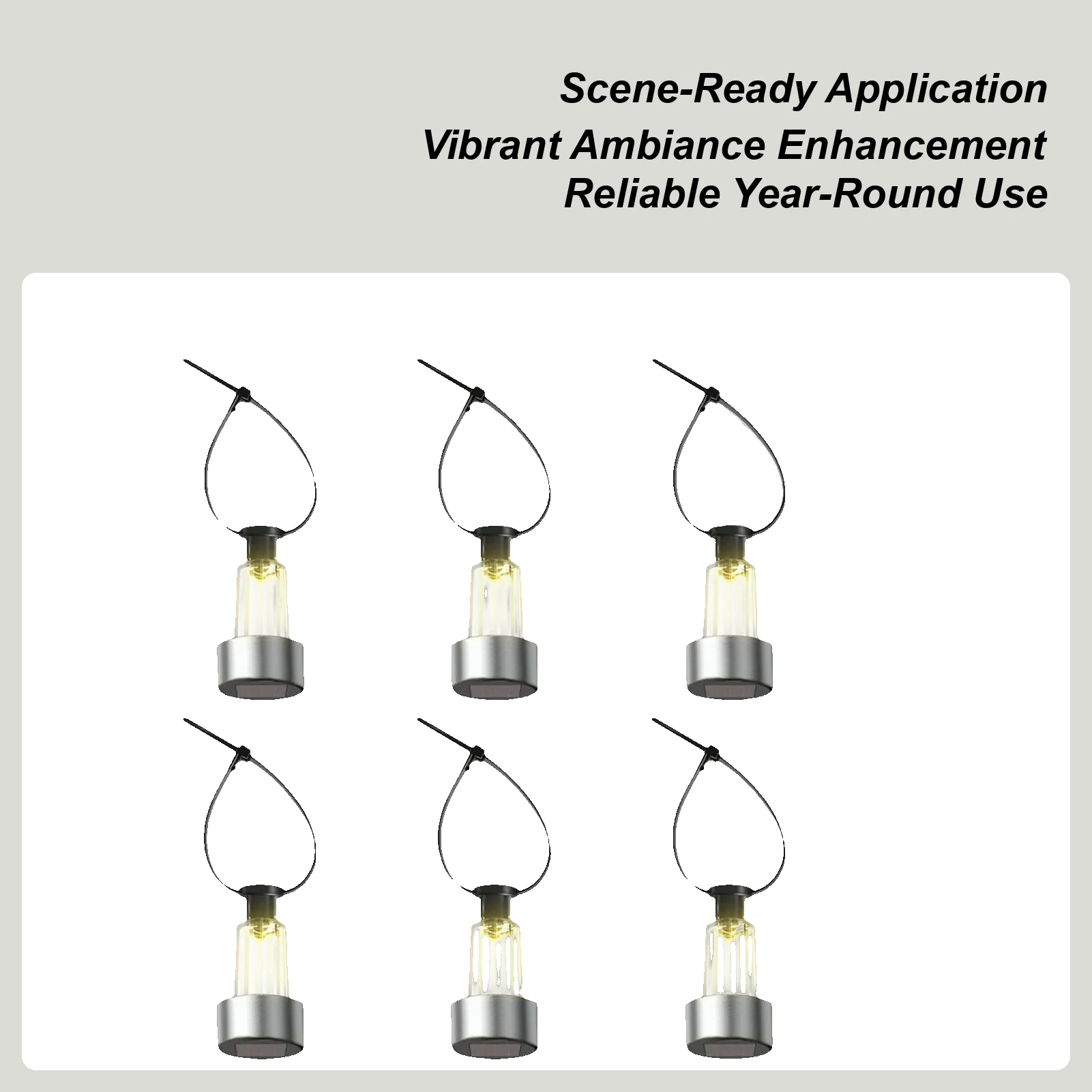 Fence Lights Solar Powered 6 Pieces Solar Deck Lights Colorful Weatherproof LED With Tie Lamp For Indoor Patio Poolside Garden