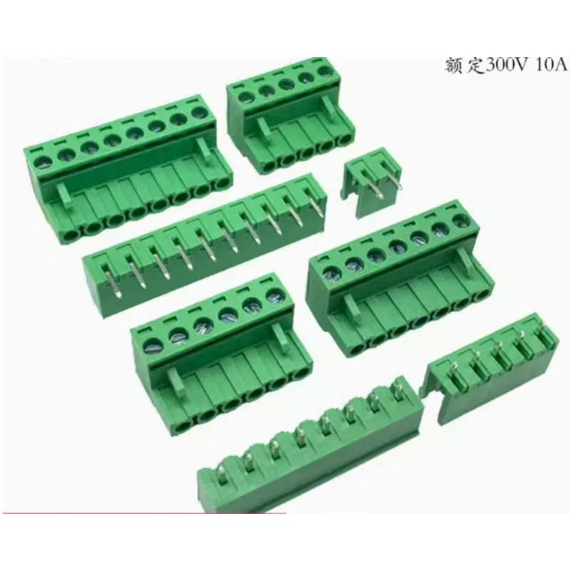 10 sets KF2EDGK 2p 3p 4p 5p-24p  Terminal plug type 300V 10A 5.08mm pitch connector pcb screw terminal block