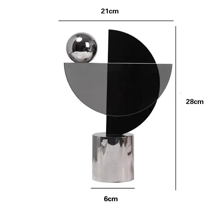 Leichter, luxuriöser, hochwertiger, geometrischer Kristallornament-Heimschmuck
