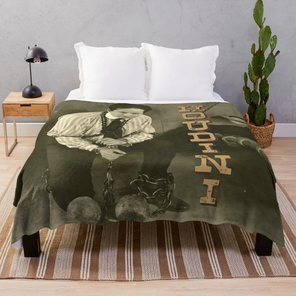 

World-famous escape artist - Harry Houdini Throw Blanket Anti Shedding Soft Fuzzy Blanket for Home