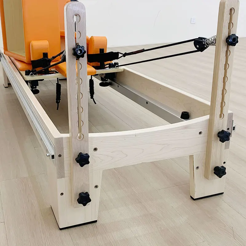 v*-Low Maintenance Maple Wood Full Track Pilates Reformer for Dancer Training