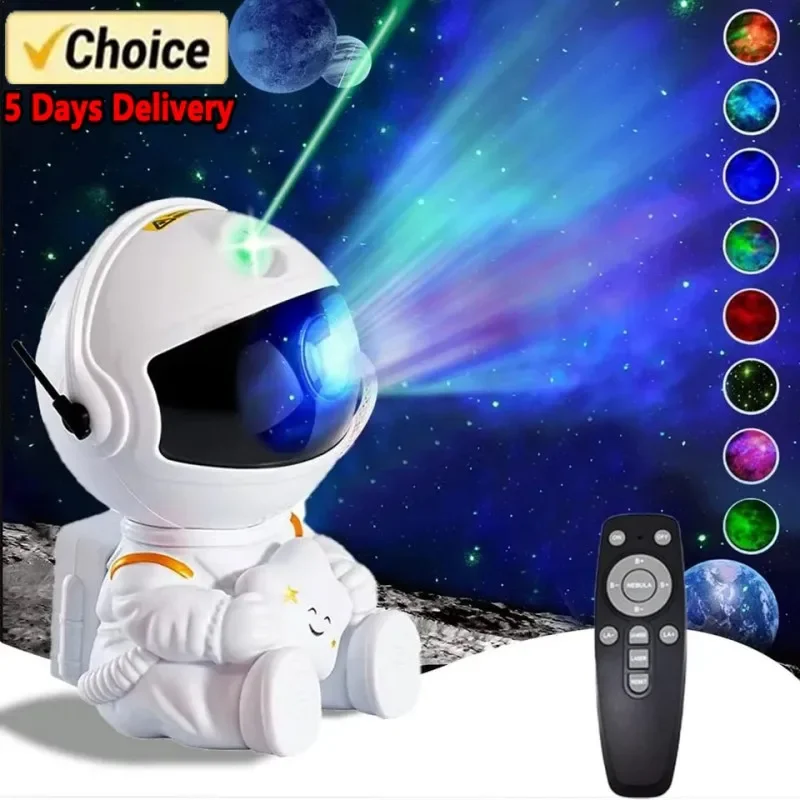 Star Projector Galaxy Night Light Astronaut Space Projector Starry Nebula Ceiling LED Lamp for Bedroom Home Decorative kids gift