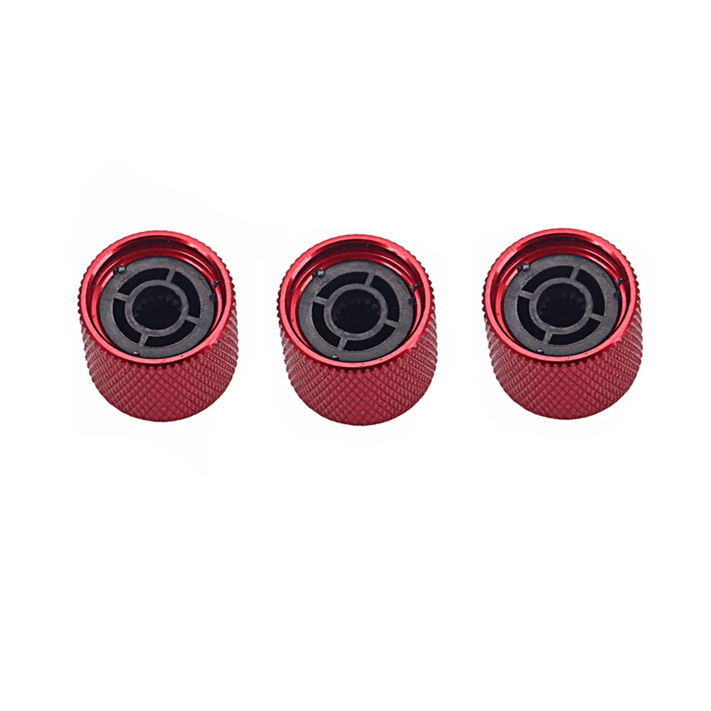 

3 Pcs Red Knob Guitar Bass Replacement Knobs Control Amplifier Parts for Durable