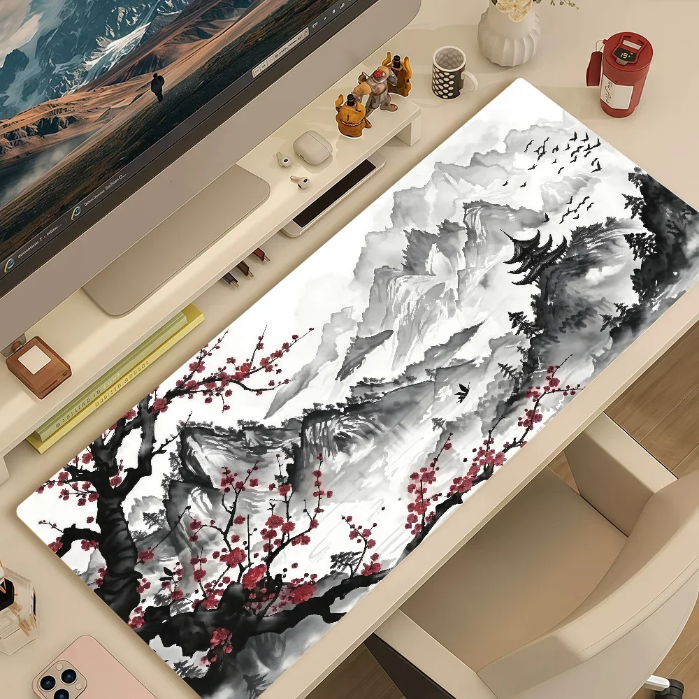 Mouse Pad MousePad Flower Scenery Non-slip Lockedge Office Student S-Sakura Gaming Thickened Large Writing Pad Cushion