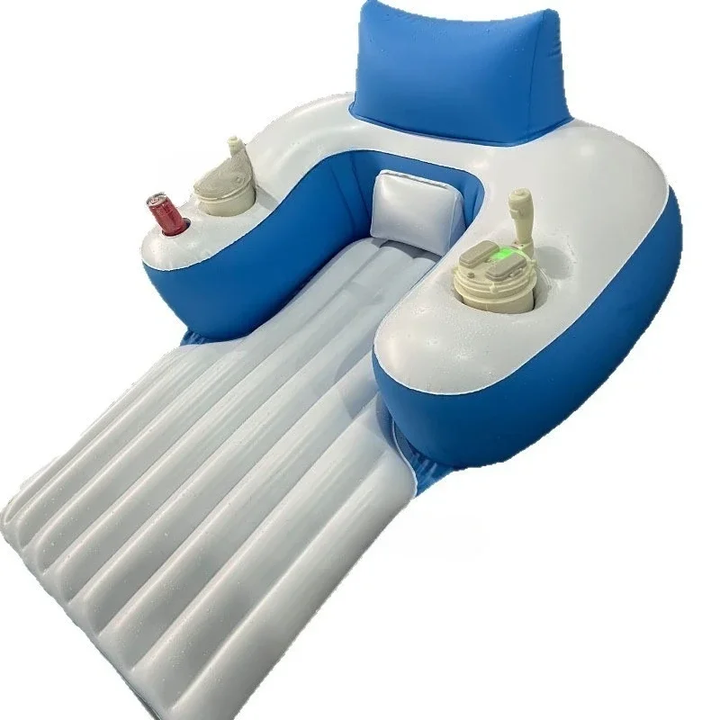 Aufblasbares Wasser-Motorboot mit Elektropropeller für den Außenbereich, schwimmender Lounge-Sessel, schwimmendes Bett