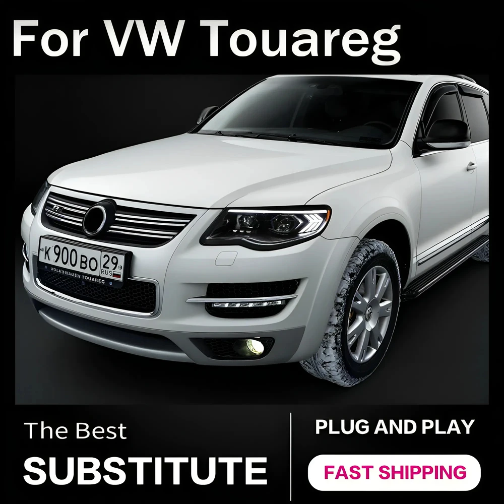 

AKD автомобильные Стайлинг фары для VW Touareg 2007-2010, обновление светодиодного дневного света, указатель поворота, автоаксессуары