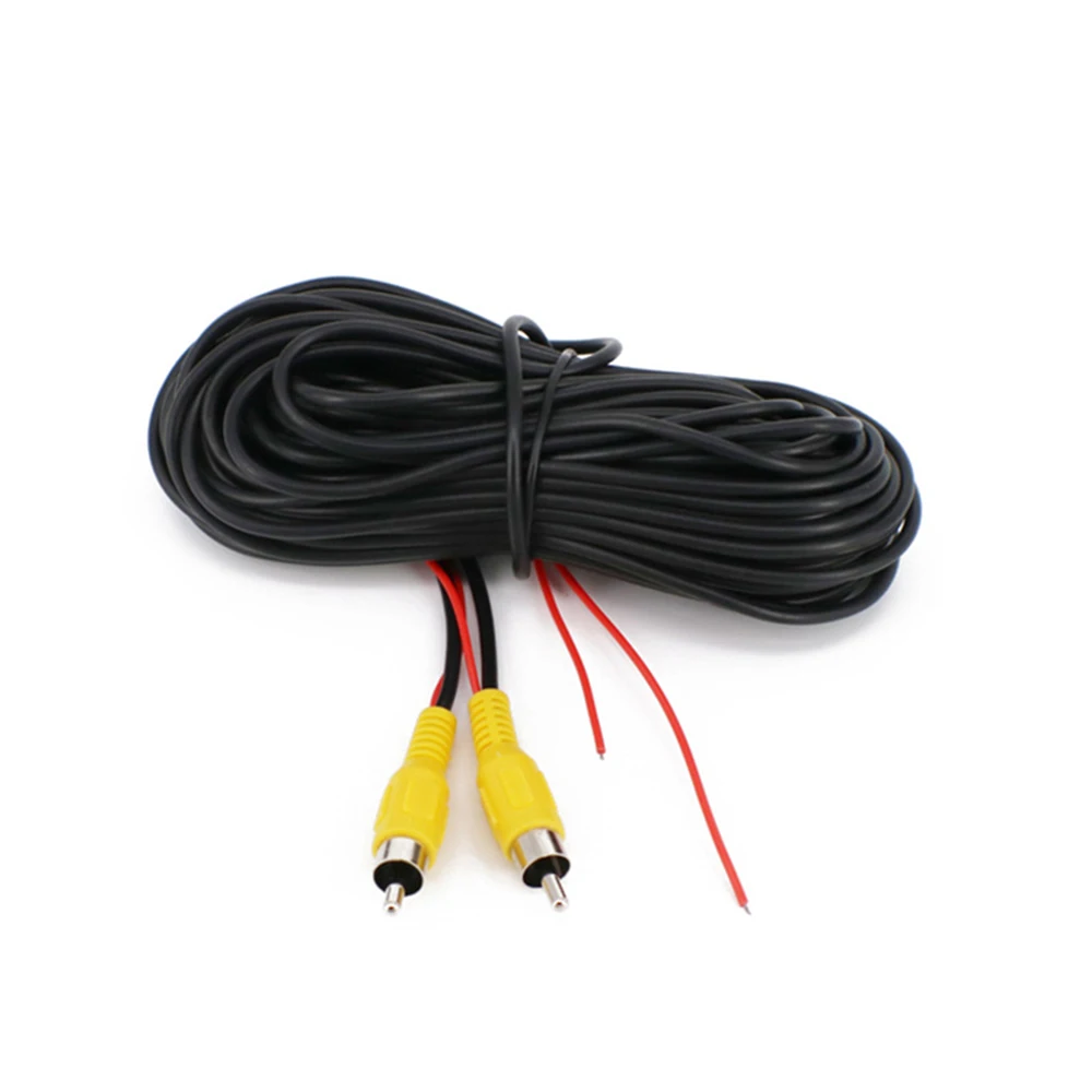 

12-24V 15m Reverse Rear View Backup Camera Video Cable Cord Parking Extension Wire Brand New High Quality Accessories