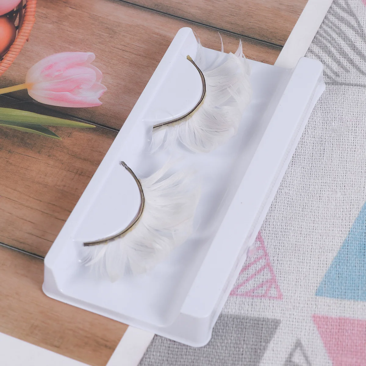 

Color False Eyelashes Lightweight For Party Eyelashes Extension Makeup Gathering White Dense Eye Makeup Extension