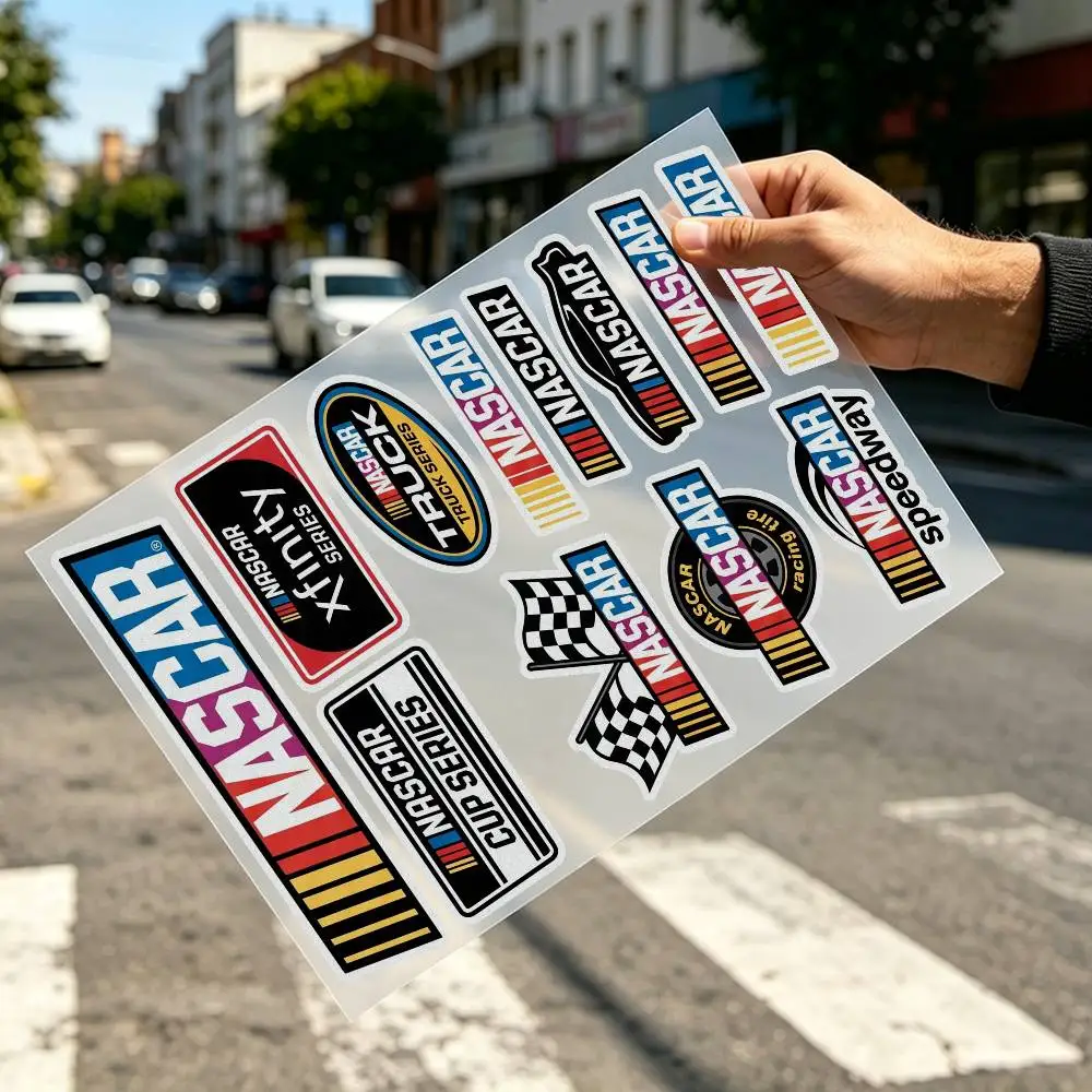 Pegatina reflectante para coche, calcomanía de seguridad multiusos para casco de motocicleta, bicicleta, cinta reflectante nocturna para N-Nascar