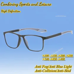 Sport Reading Glasses Ultralight Anti-blue Light Presbyopia Eyeglasses Men's Hyperopia Optical Eyewear Diopters To +4.0 Очки