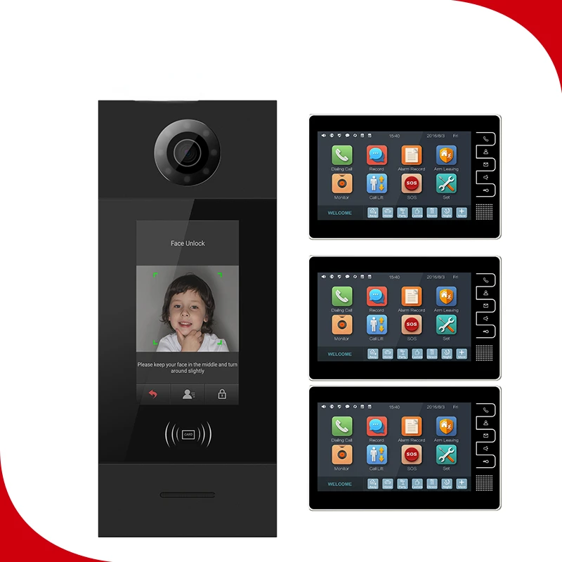 Villa Building Video intercom, IP   intercom system telephone doorbell, audio video intercom 2 wires  Door Phone