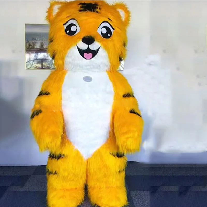 260Cm Tijger Opblaasbare Mascotte Tighnari Pluche Mascotte Kostuums Wandelen Volwassen Maat Carnaval Kostuums Feest Cosplay Kleding