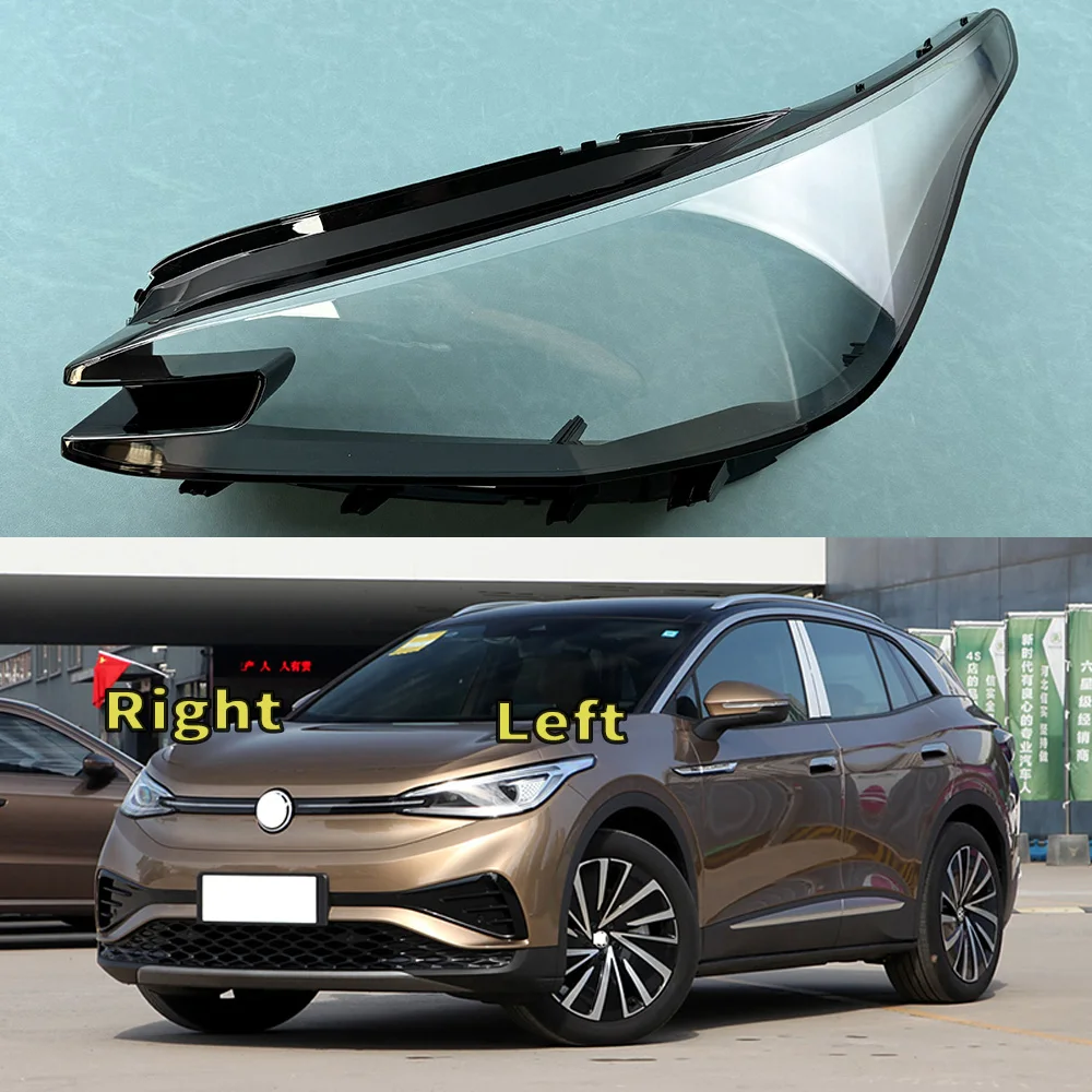 

Fit For Volkswagen VW ID.4 X 2021 2022 Headlight Lens Cover Transparent Headlamp Shell Cars Accessories Plexiglass Light Cover