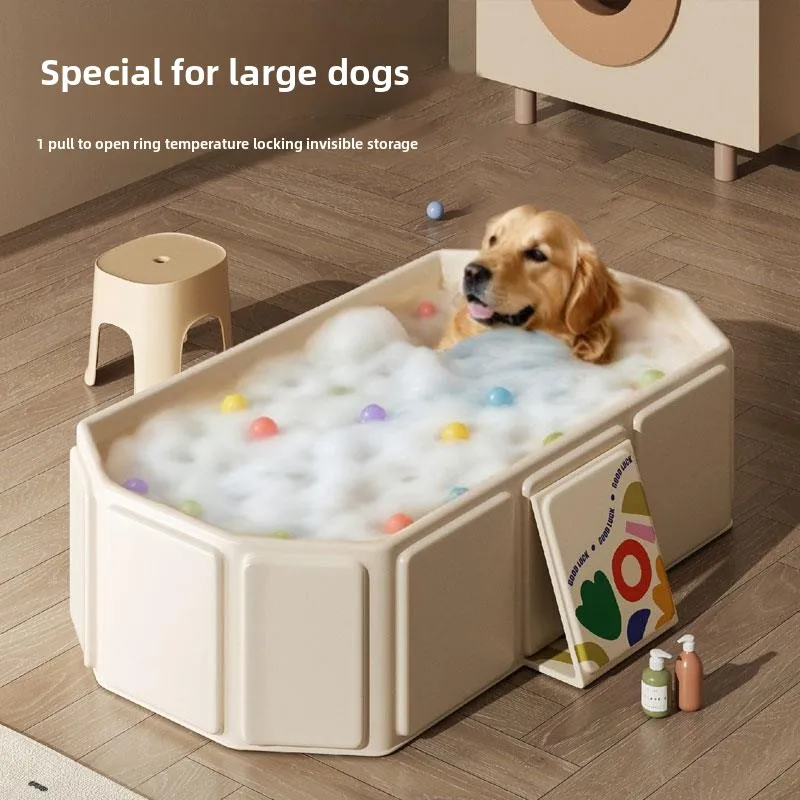 

Foldable Dog Bath Tub for Large Breeds Portable Pet Washing Pool Golden Retriever Collie
