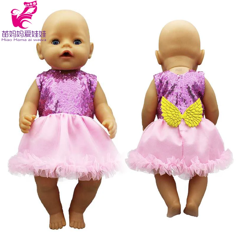 40cm baby dolls pink lace dress 17