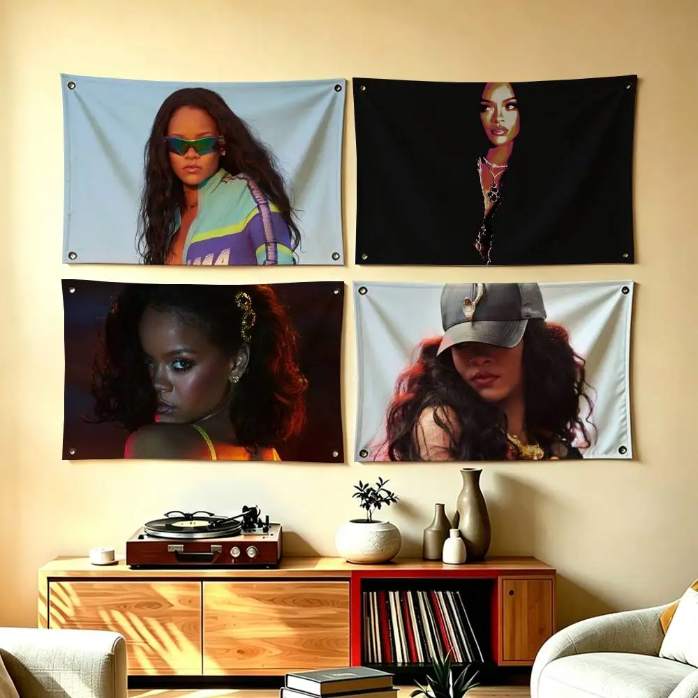 The Popular Singer R-Rihanna  Flags Wall Hanging Tapestry Outdoor Garage Room Decorative flag Background Blanket