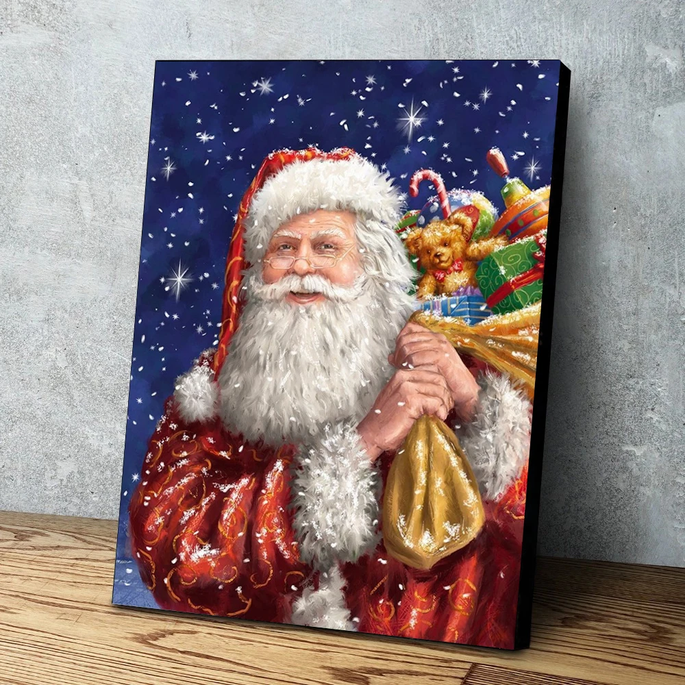 5D Santa Claus Diamond Painting Full Square Embroidery Cross Stitch Diamond Mosaic Rhinestone Christmas Decorations For Home Art