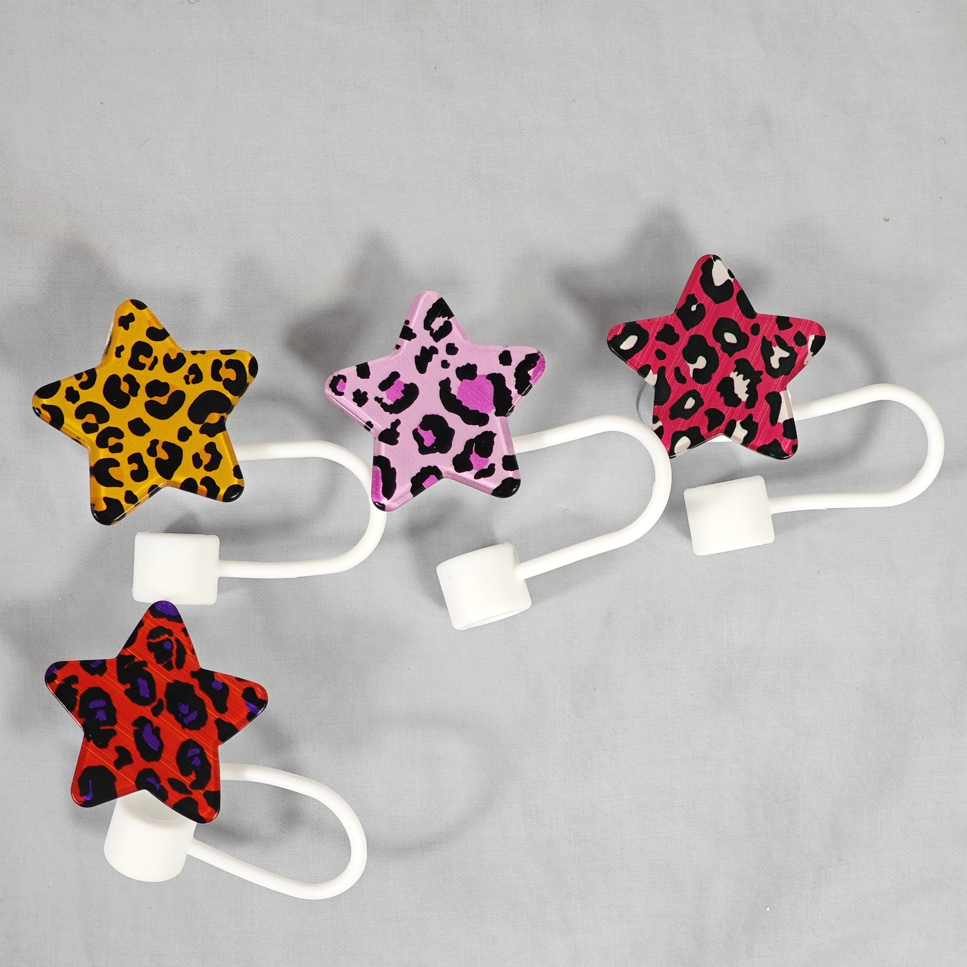 Five-Pointed Star Straw Dust Cap Cup Accessory Straw Dust Plug New Star Design Coffee Milk Tea Drink Straw Cover