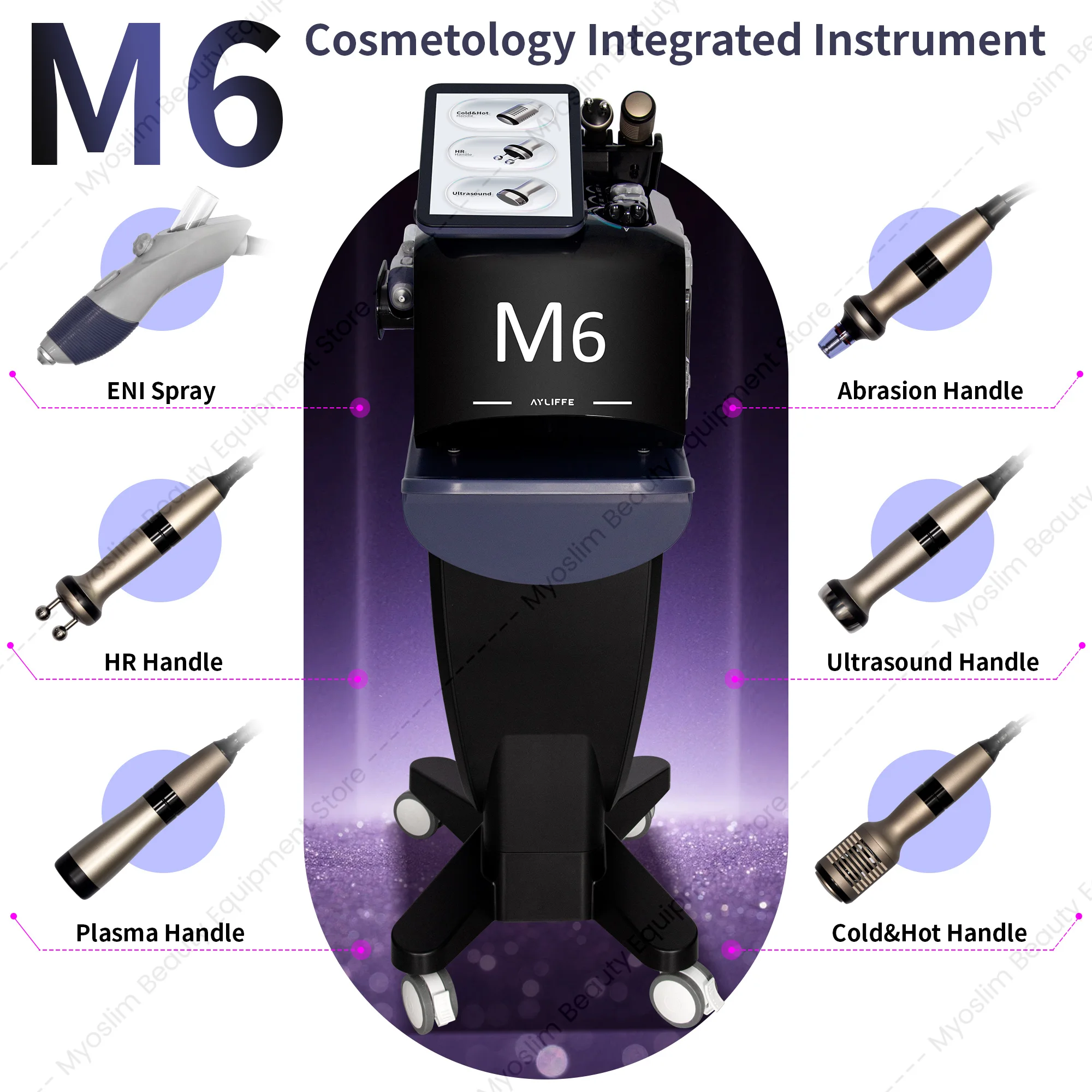 6IN1 Oxygen Dermabrasion Machine Deep Skin Cleaning Facial Whitening Microdermabrasion Blackhead Removal Home Beauty Care Device