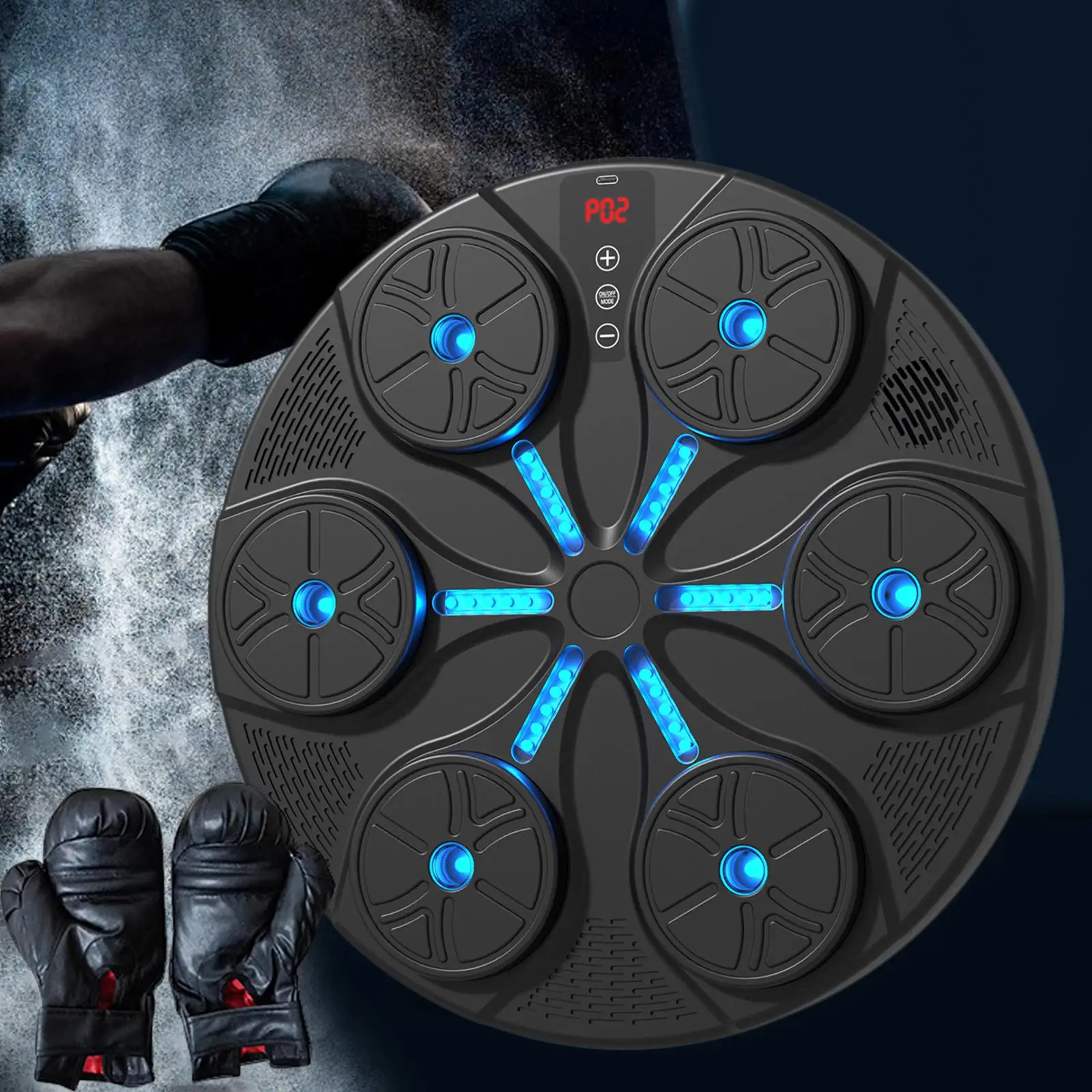 ABS Plastic Boxing Trainer Wall Target with Gloves for MMA Home Gym Reaction Speed Practice