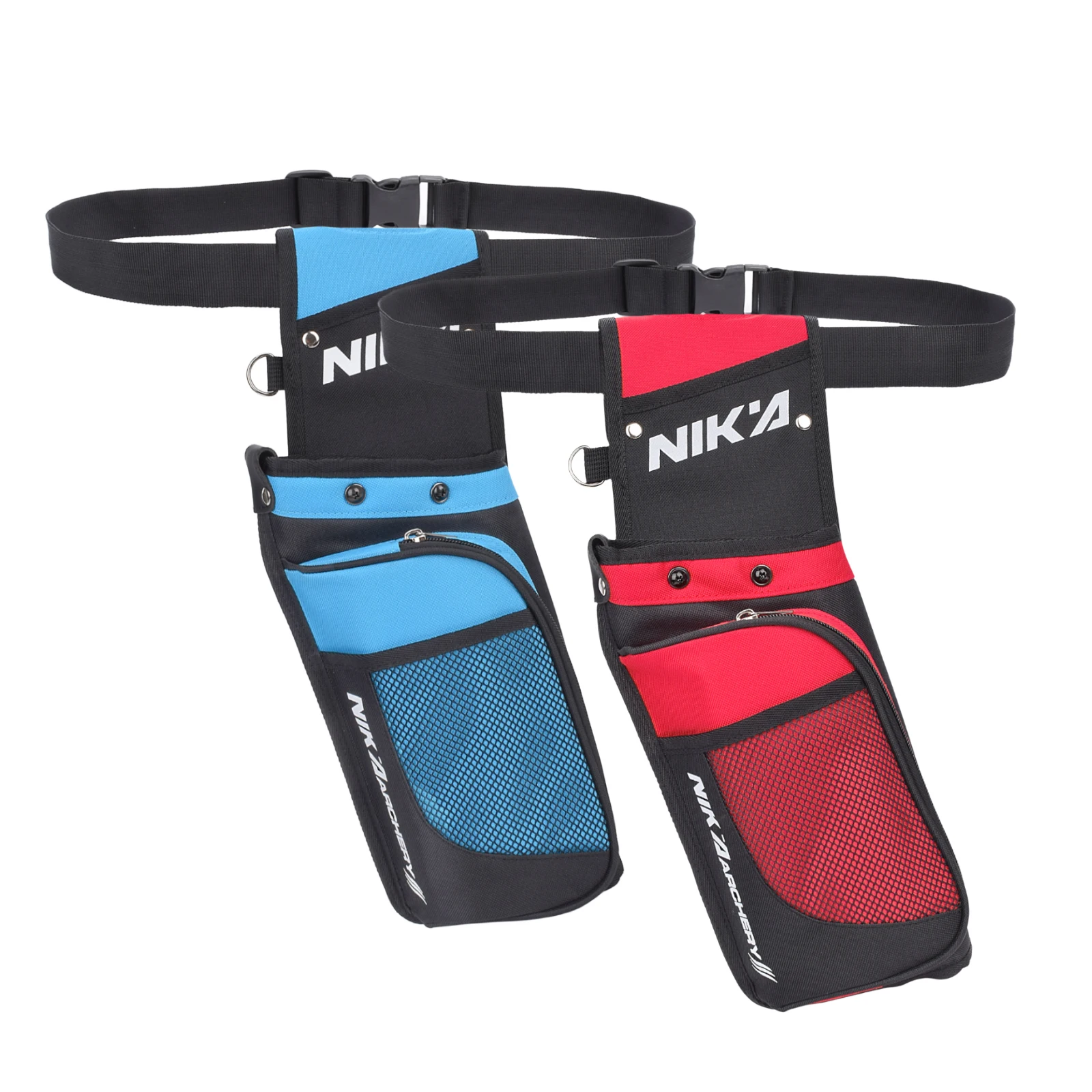 Archery Quiver Nylon Bag Reverse Type Arrow Bag Red Blue Color 1pcs