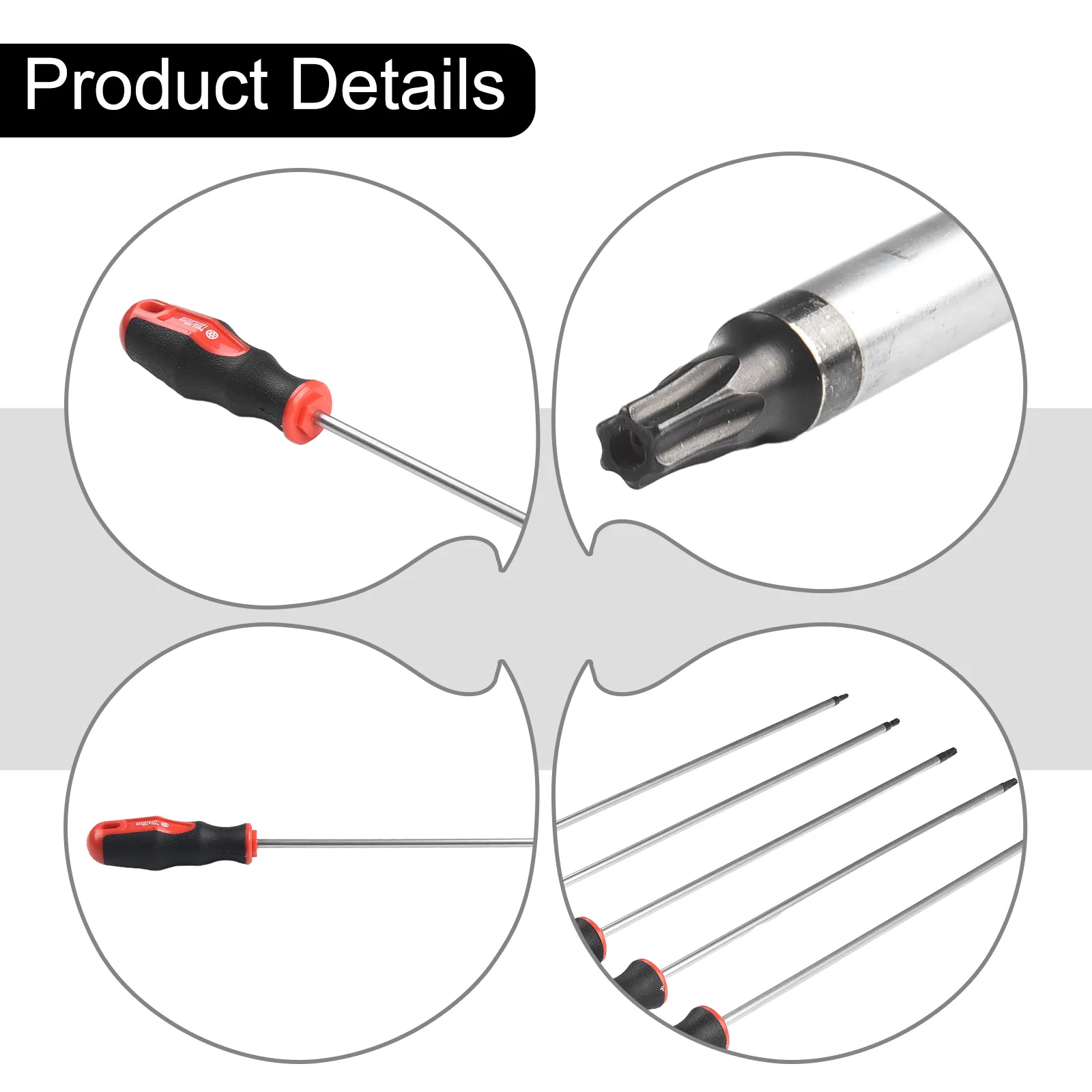 

5 Pcs Screwdriver Hand Tools Precision Screwdriver Set Repairing Tools Set 400mm Absorbed Screws Alloy Steel Multi-Function