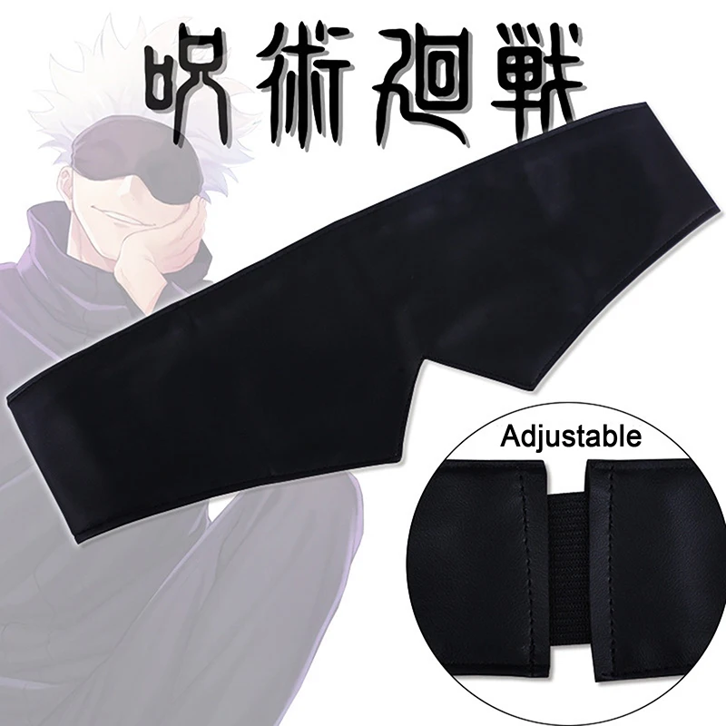 【YA】Gojo Maske Augenbinde Cosplay Requisite Anime Schwarzes Haarband für Männer und Frauen Zubehör
