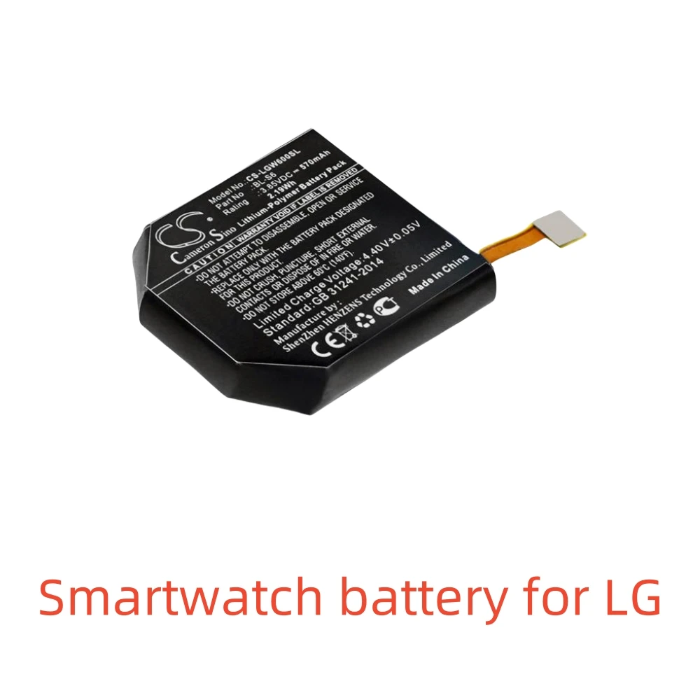 CS Li-Polymer Smartwatch battery for LG.3.85V,570mAh,Watch Urbane Edition LTE,BL-S6