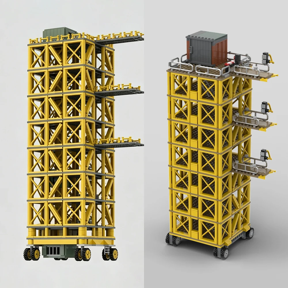 Nouvel ensemble de blocs de construction MOC Tintin Launch Tower Lunar Rocket, modèle de fusée lunaire, blocs de construction modulaires DIY, assemblage de haute technologie, jouet pour enfants,