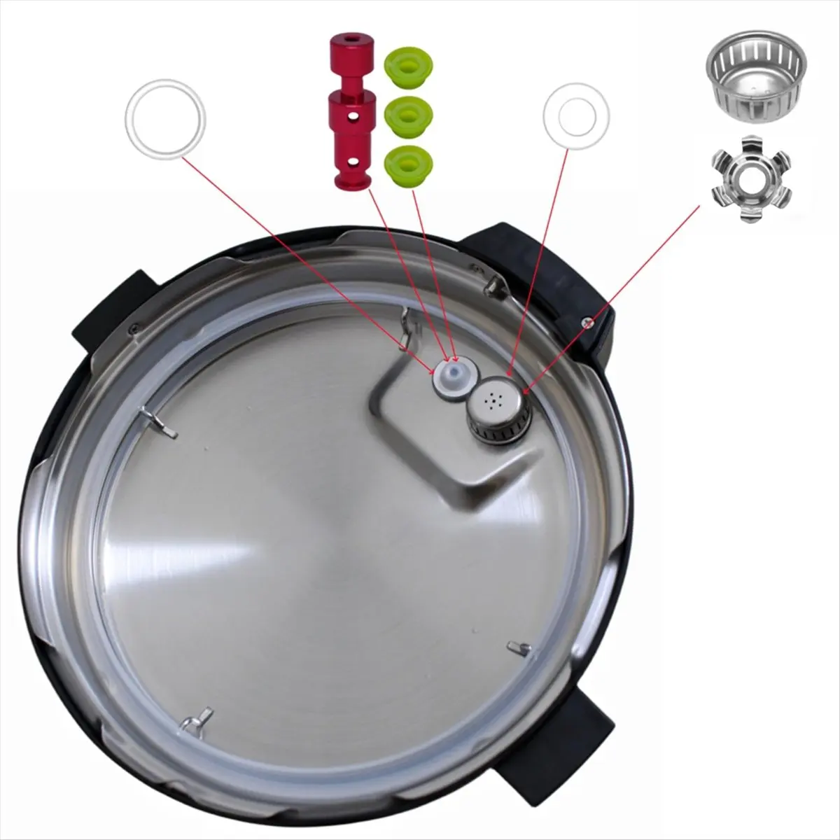 Pro/ 6 QT, Duo Plus 6 QT용 AA97 교체 부품, 스팀 배출 핸들, 씰링 링, 플로트 밸브