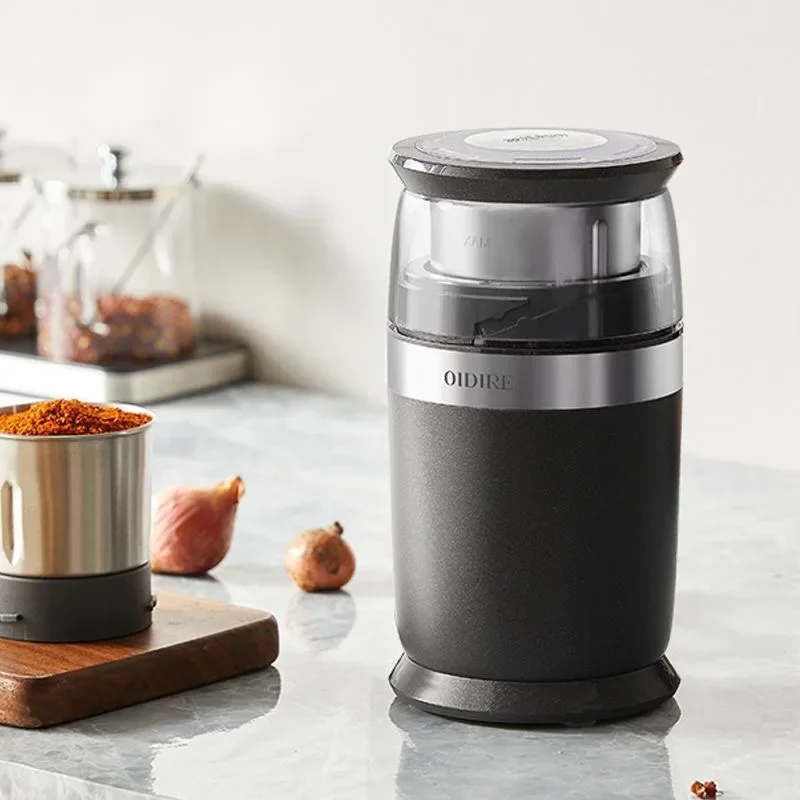 OIDIRE Electric Grinder 4 Blade Steel Knife Quick Sharpening  For Home Kitchen Stainless Steel Cup Jog 200W Grinder ODI-YM05