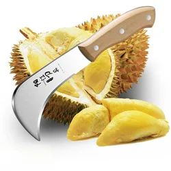 Premium Steel outdoor Fruit Machete Solid Wood Handle and One Piece Body Commercial Fruit Knife Durian/Sugar Cane Knife