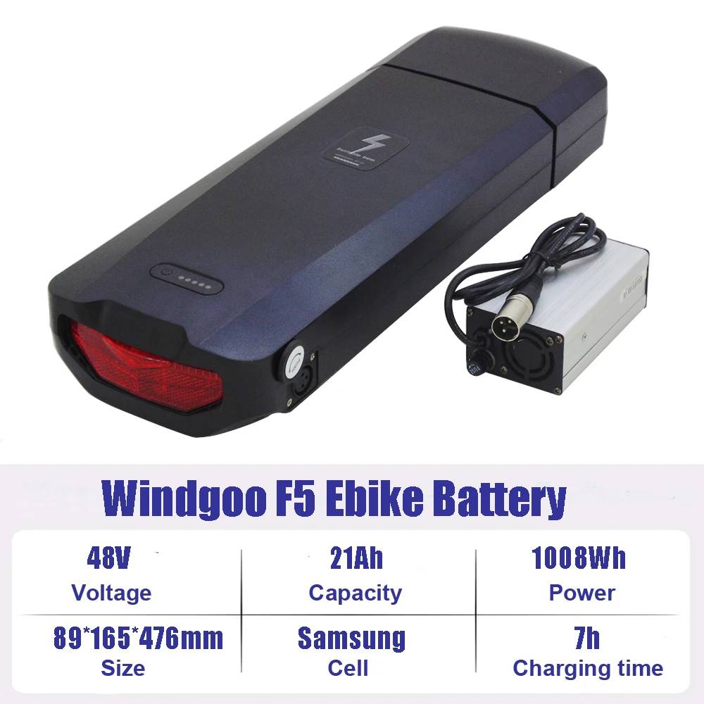 Verwijderbare Elektrische Fiets Batterij 36V 48V 13Ah 15Ah Lithium-ion Batterij voor Windgoo F5 F18 F20 Ebike