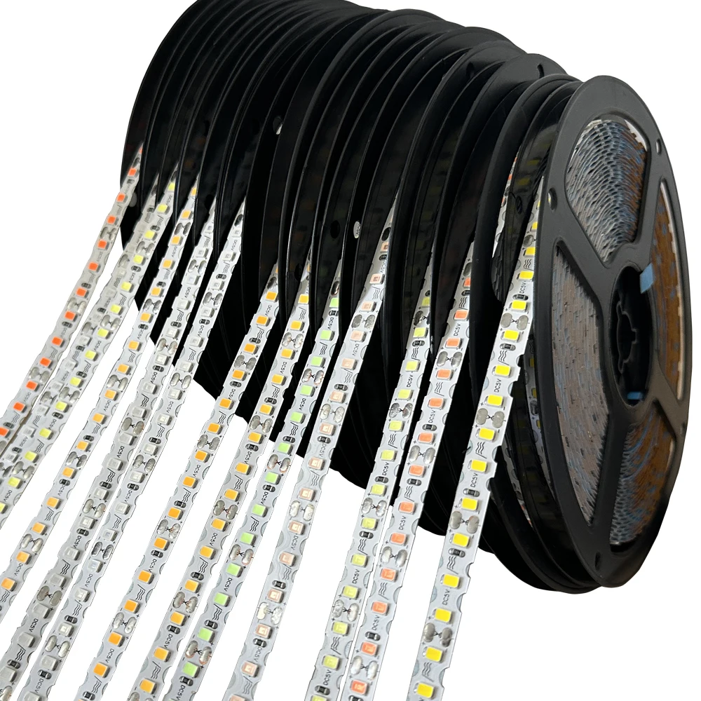 0,5 m-10 m DC5V S-vorm 2835 SMD LED-strip 6 mm breedte Buigbaar 120 LED / m Flexibel opvouwbaar lichtslinger DIY-neonreclame Letter 13 kleuren