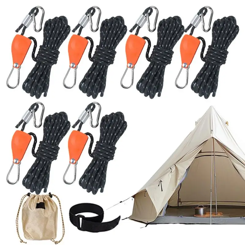 Tent Rope Ratchet Tensioner Quick Setup Ratchet Rope For Outdoor Adjustable Tie Down Ratchet Straps For RV Awnings And Camping