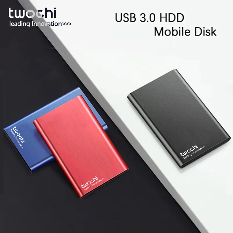 TWOCHI''2TB 1TB Super External Hard Drive Disk USB3.0 HDD Storage For PC, Mac,Tablet, Xbox, PS4,TV :Add Logo For Free Design