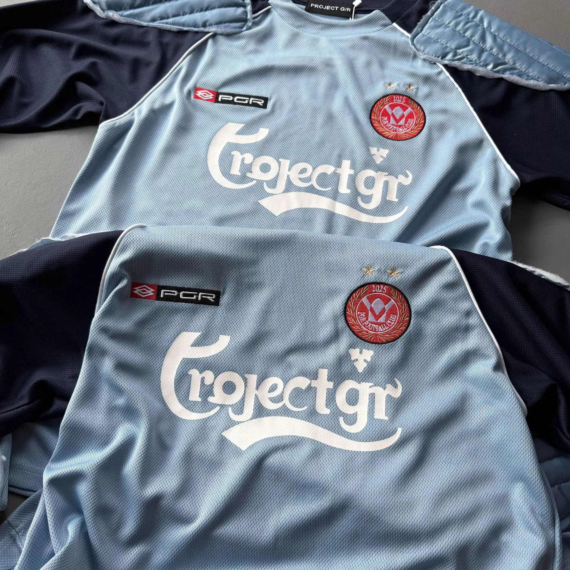 Grailz Project G/R عالية الجودة 2026 منصات الكتف درع المرقعة الطباعة الرقمية طويلة الأكمام جيرسي هوديي ثنيات قطع