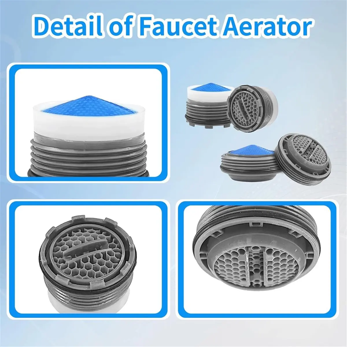 RECOMMENDATION  36Pcs Faucet Aerator Kit with 5 Sizes Aerator Key Removal Tools, Replacement Sink Tap Restrictor Inserts