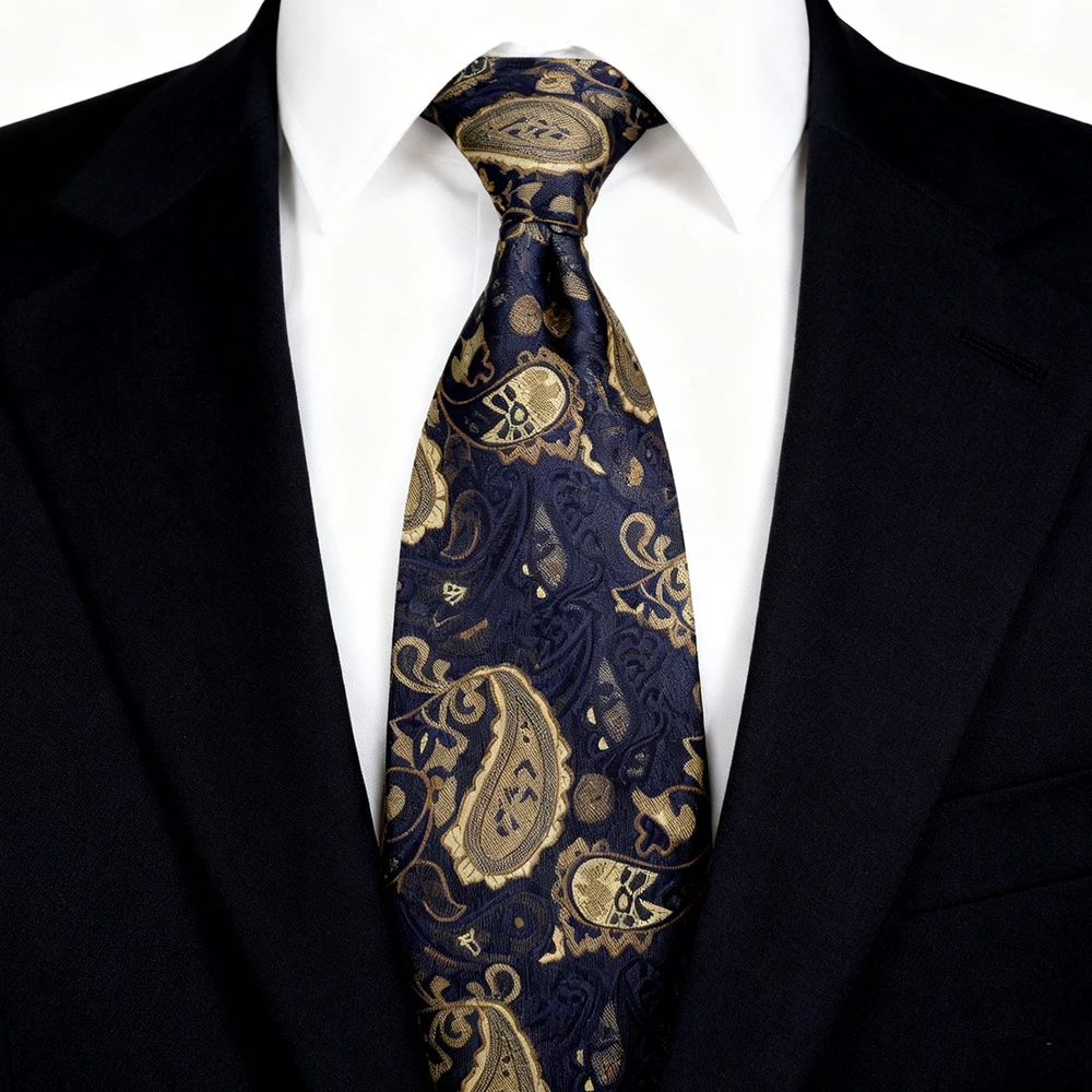 Picture 4: New Design Polyester Men's 7cm Purple Red Navy Blue Jacquard Weave Tie Paisley Pattern Wedding Party Necktie Accessories Gifts