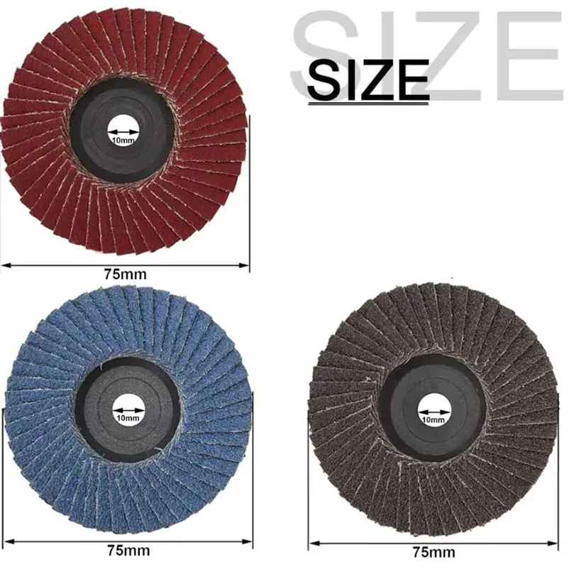 75mm 3 Inch Flap Discs 3pcs Abrasive Sanding Wheels For Angle Grinder Metal Wood Polishing Tools Accessories