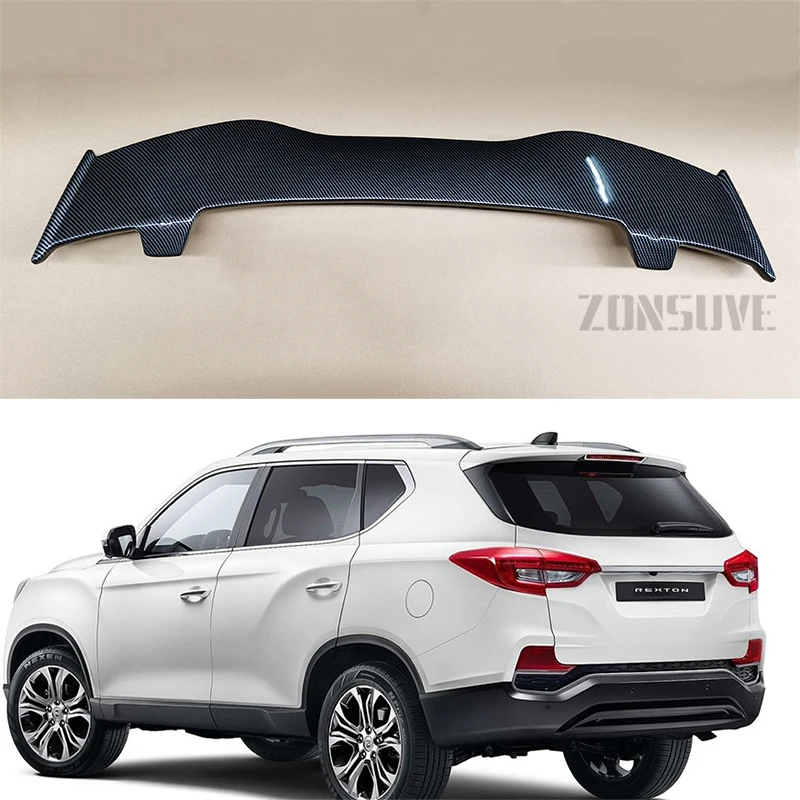 For Ssangyong Rexton 2017-2023 Spoiler ABS Plastic Hatchback Roof Rear Wing Body Kit Accessories