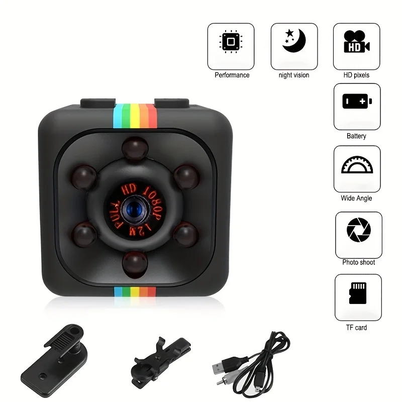 

Mini DV sports camera 720P HD infrared night vision aerial sports surveillance camera 200mah battery Support 32GB TF card