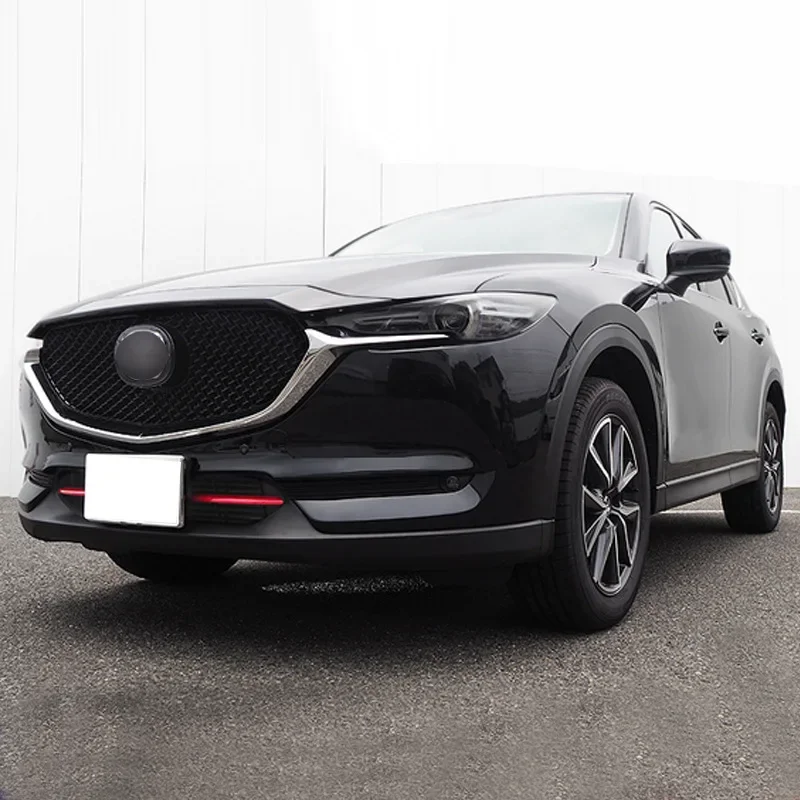 Car Front Bumper Lower Grille Grill Molding Cover Trim Fit For Mazda CX-5 CX5 2017 - 2023 Red / Shiny Style Exterior Accessories