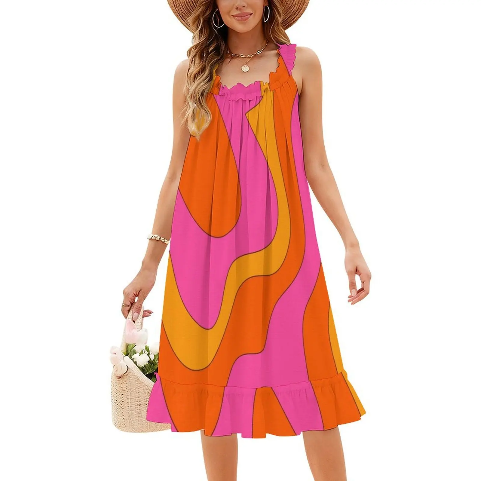 60S و 70S رائع ريترو نمط الكورية نمط فستان كاجوال للنساء بسيط اليومية مكتب سيدة فساتين 60S 70S رائع وزارة الدفاع